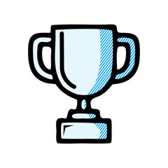 trophy icon isolated on white background from tab bar and settings collection.