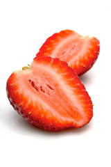 Strawbwrry on white background - close-up