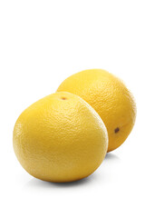 Grapefruits on white background - close-up