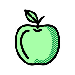 apple icon isolated on white background from gastronomy collection.