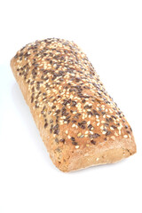 Bread on white backgorund - close-up
