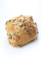 Bread on white backgorund - close-up