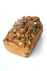 Bread on white backgorund - close-up