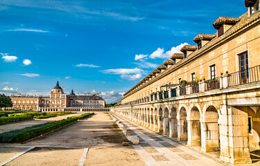 Fototapeta na wymiar Casa de Caballeros at the Royal Palace of Aranjuez, a former Spanish royal residence