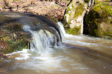 A river in Racheyka woods, west of Samara region, Russia.