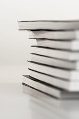Note books in stack - close-up