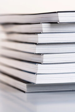 Note books in stack - close-up