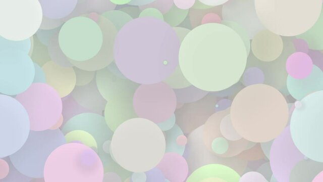 Abstract background, beautiful multi-colored circles in flat style. Particles increase and decrease