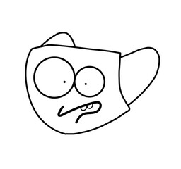 illustration of a character, corona mask