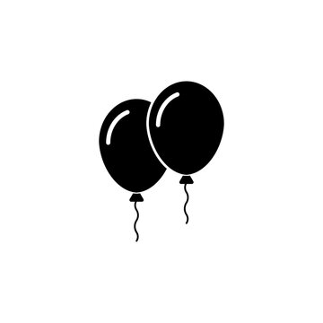 recommend clip art: balloon icon vector. party balloon icon decoration birthday vector. Balloon black silhouette icon