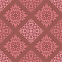 Seamless abstract pattern. Hand drawn vector background. Trendy seamless mandala, fabric texture, wrapping.