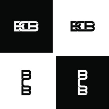 bcb letter original monogram logo design set
