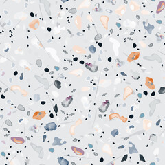 Terrazzo Texture Vector. Flooring Seamless Pattern