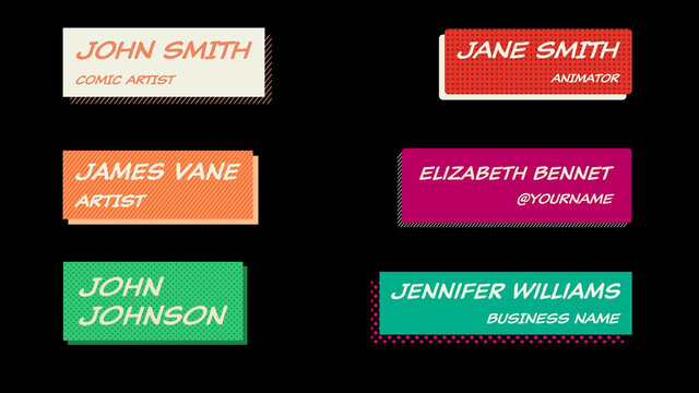 Big Comic Style Lower Third