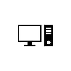 Computer icon vector. computer monitor icon vector.