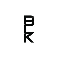 bck letter original monogram logo design