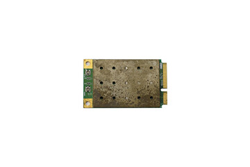 Internet circuit board isolated white