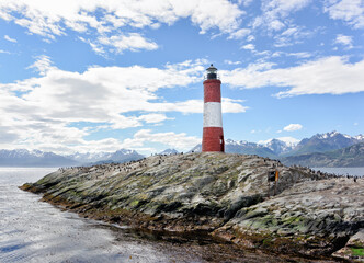 Islet Faro Les Eclaireurs with cormorants