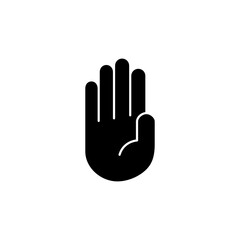 Hand icon vector. hand vector icon, palm