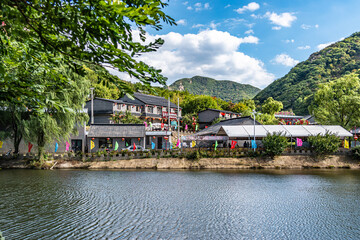 Fototapeta na wymiar Scenic view of Ivory Mountain Hot Spring Resort in Tieling, Liaoning, China