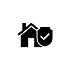house insurance icon vector. house protection icon