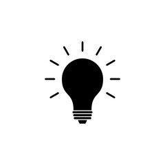 lamp icon vector. Light bulb icon vector. idea symbol