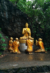 Buddha Statue inside temple area in Luang Prabang Laos