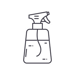 Spray concept icon, linear isolated illustration, thin line vector, web design sign, outline concept symbol with editable stroke on white background.