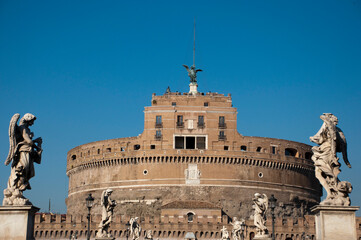 Fototapeta na wymiar Saint Angelo Castle, Roma, Italia, Europa.