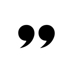Quote icon vector. Quotation mark symbol