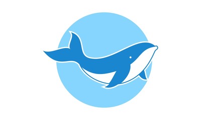 Big whale illustration vector icon