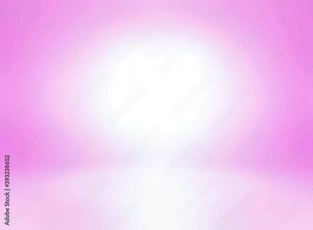 Wall mural pink empty room studio gradient used for background and display your products - vector