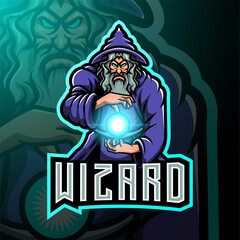 Wizard esport mascot logo design © Visink.art