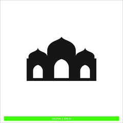 Icon vector graphic of mosque, good for illustration template