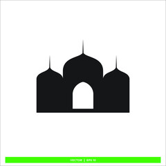 Icon vector graphic of mosque, good for illustration template