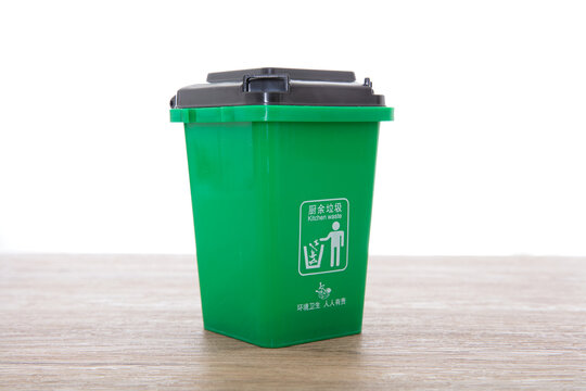 Garbage classification green kitchen waste bin model