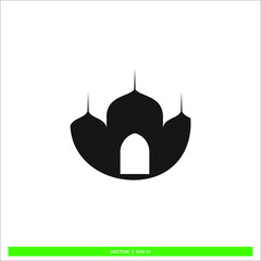 Icon vector graphic of mosque, good for illustration template