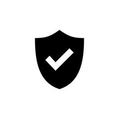 Shield check mark  icon vector. Protection approve sign. Safe icon vector
