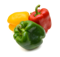 Colorful pepper isolated on white background