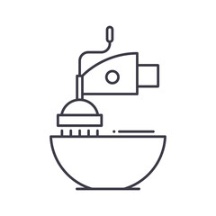 Spiral slicer icon, linear isolated illustration, thin line vector, web design sign, outline concept symbol with editable stroke on white background.