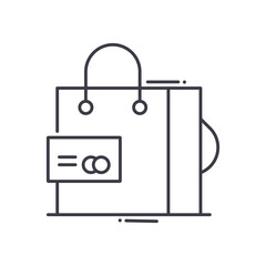 Spending money icon, linear isolated illustration, thin line vector, web design sign, outline concept symbol with editable stroke on white background.