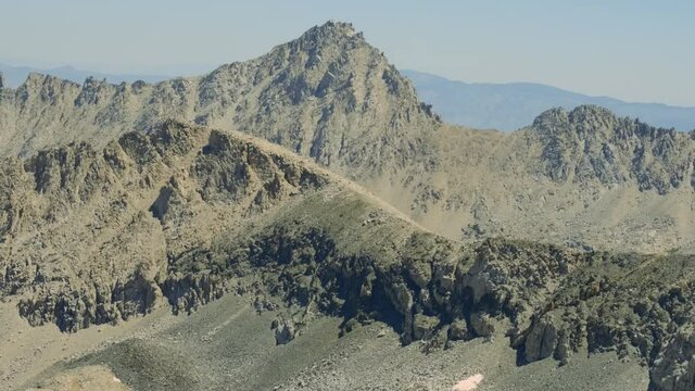 Rocky mountains along the John Muir Trail in California in a clear, sunny day (60 fps slowed to 30 fps)