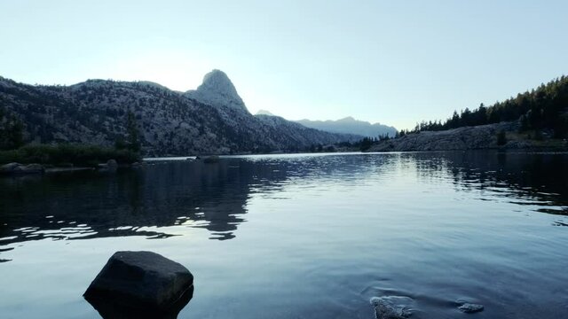Relaxing Rae Lakes with stunning view of Fin Dome along the JMT in the Sierras (60 fps slowed to 30 fps)