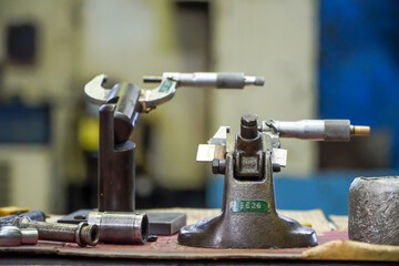 Old micrometer mounts, ready for industrial use.
