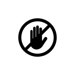 Stop icon vector. stop road sign. hand stop icon vector