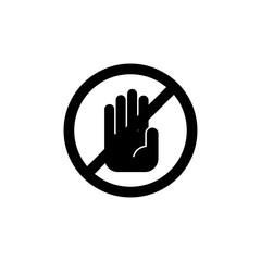 Stop icon vector. stop road sign. hand stop icon vector