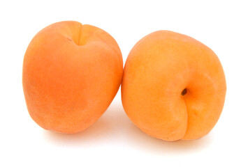 Yellow plums on the white background