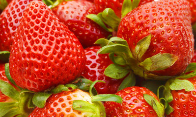 set in a box of strawberries before eating