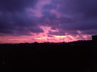 sunset in the mountains