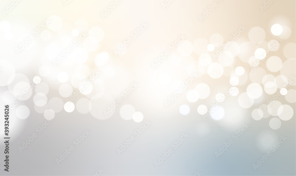 Wall mural bokeh silver gold and white background with texture. bokeh colorful glows sparkle beautiful new year